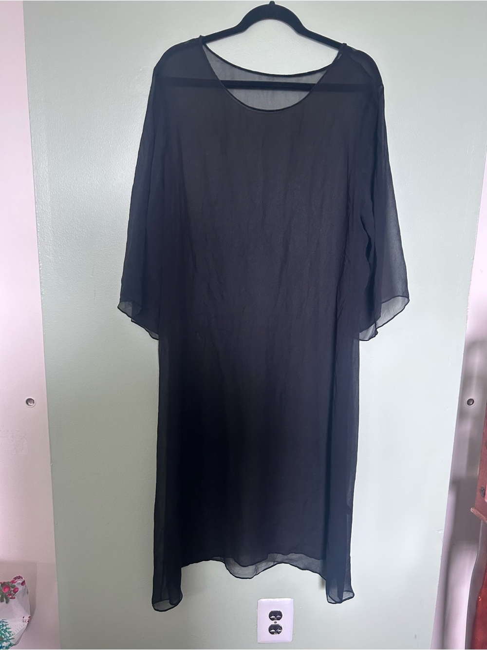 Black Sheer Midi Dress - Classic Womens Dress
